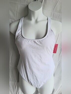 Xhilaration White Ribbed One-Piece & Mossimo Black One Piece Swimsuit Sz XL NWT